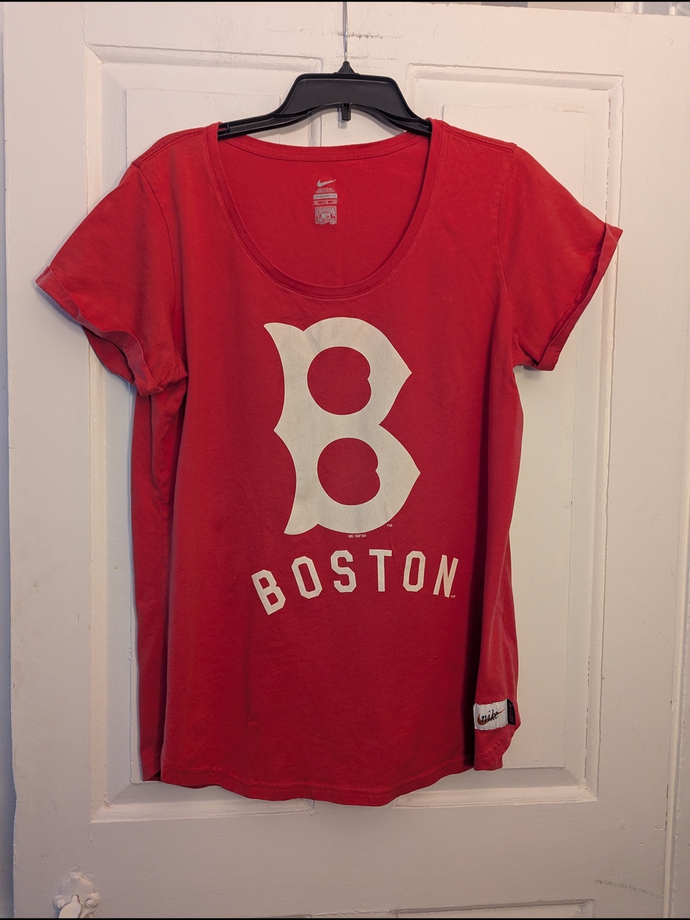 Nike Women’s Red Boston Scoop Neck Tee